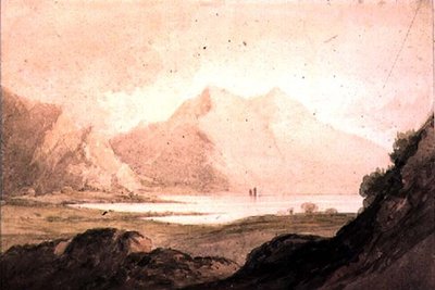 Snowdon, mit Llanberis-See von Thomas Barker of Bath
